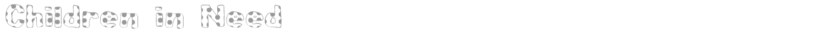 Children in Need font preview